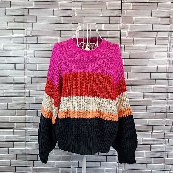 Universal Thread striped pullover crewneck sweater Size M - Picture 1 of 9